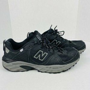 New Balance Mens MT481GB Low Top Lace Up Trail Running Black Grey Size 10 2E EE
